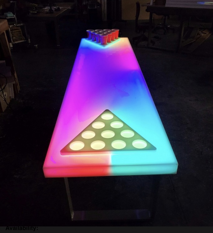 LED Glowing Beer Pong Table