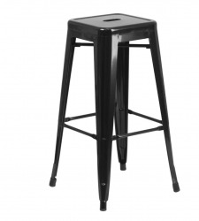 Black Metal Barstool