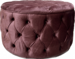 Blush Velvet Ottoman