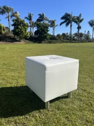 White Ottoman Cube