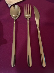 Gold flatware